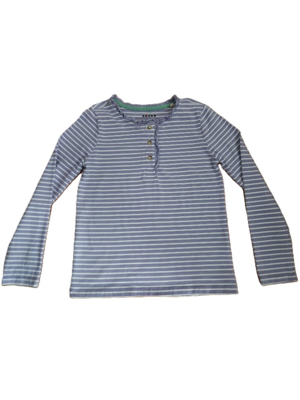Mini Boden Striped Lavender Purple Long Sleeve Girls Top Size 8-9 Years